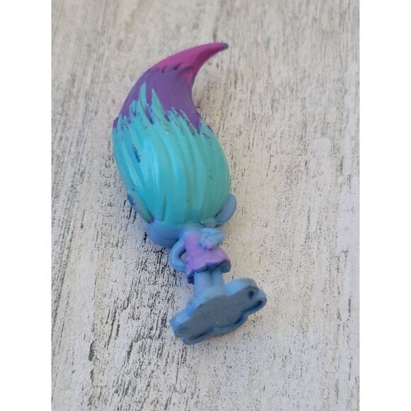 Trolls mini figure satin blue purple pink toy - Picture 4 of 5